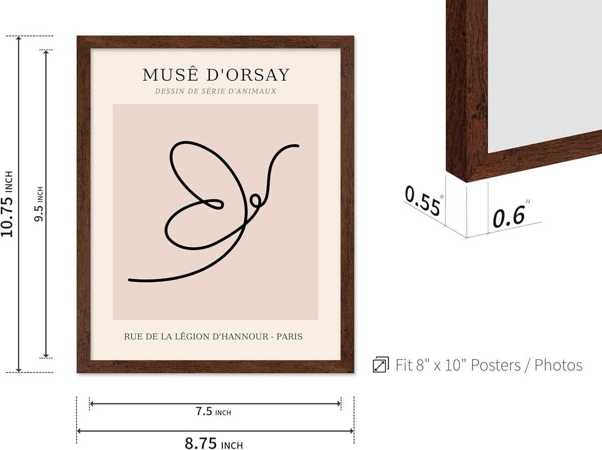Poster Master Vintage Poster - Retro One Line Butterfly Drawing Print - Butterfly Line Art