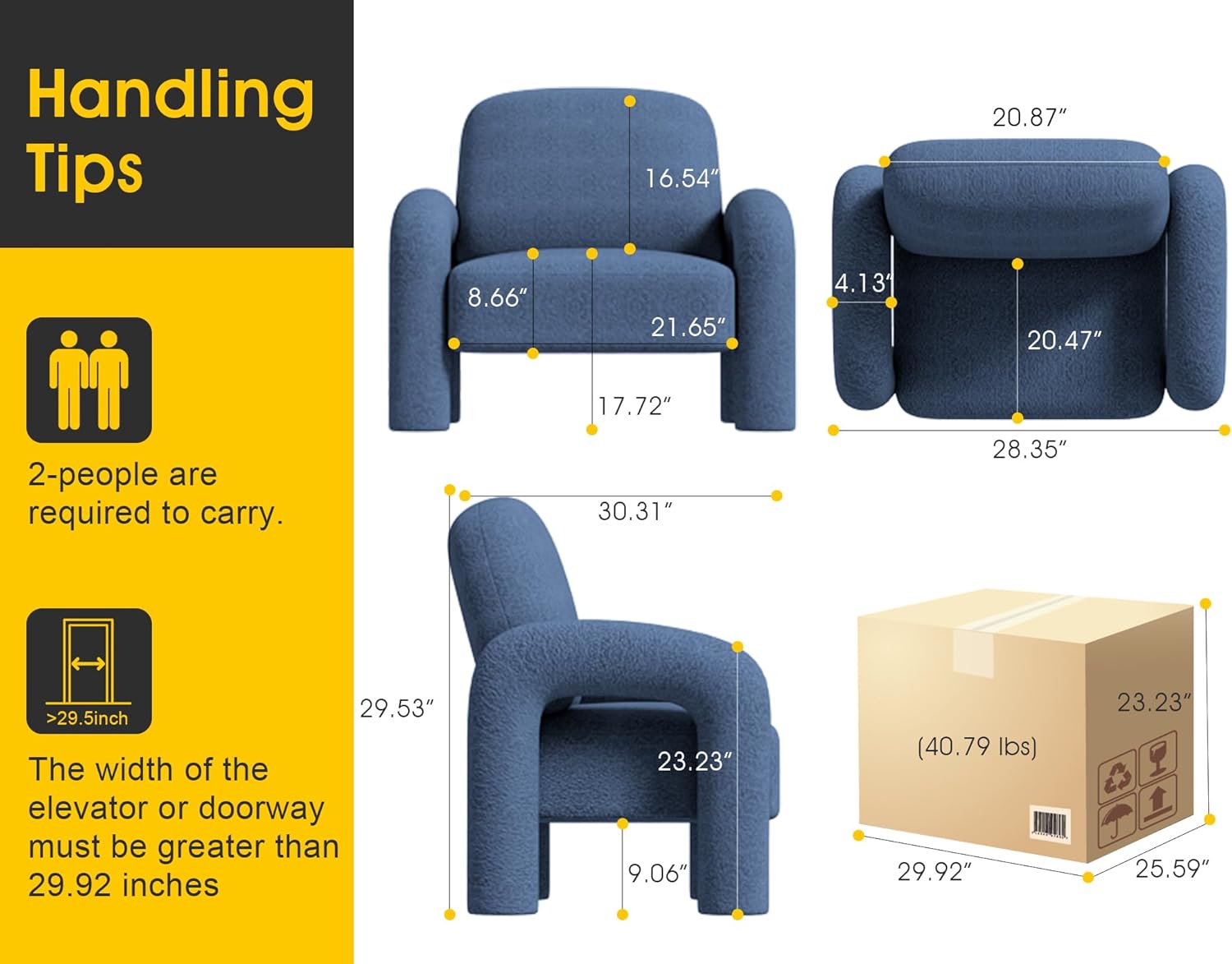 Modern Sherpa Accent Chair, Teddy Upholstered Arm Single Sofa, Cozy Fluffy Reading Chair for Living