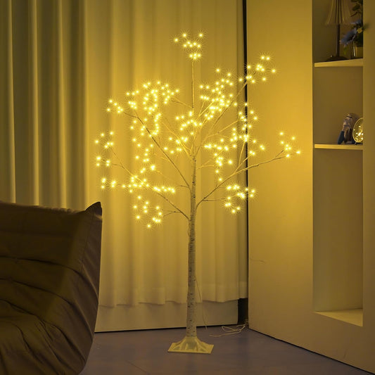 288 LED Birch Tree Lighted with Remote Control, Electric Plug in DIY Artificial Tree Lights, Fairy
