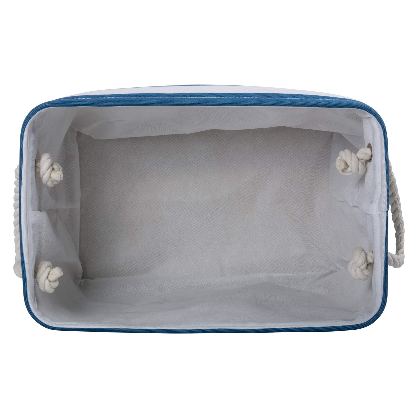 Bone Dry Pet Storage Collection Striped Paw Patch Bin, Large Rectangle, Navy