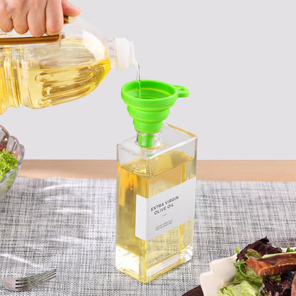 Olive Oil Dispenser Bottle for Kitchen, 3 Pack Glass Oil and Vinegar Dispenser Set, Elegant Book