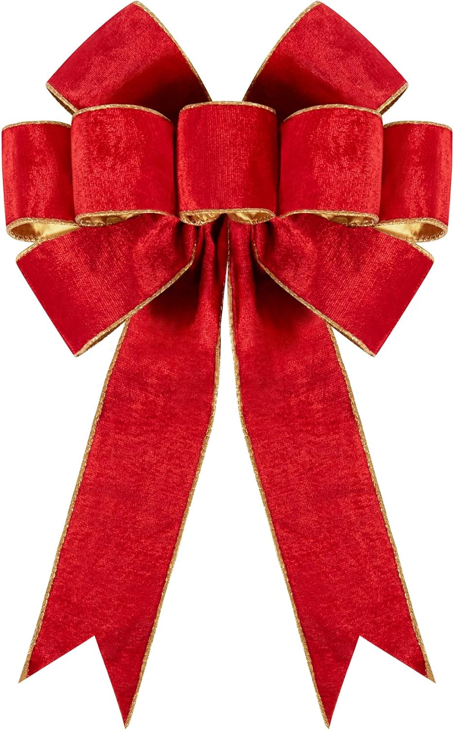 1Pack Large Christmas Bows Velvet Red Bows Holiday Red Christmas Bows Decorations for Wreath Velvet