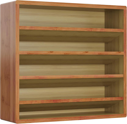 Orimade 4 Tier Spice Rack Organizer for Cabinet, Freestanding Bamboo Seasoning Rack for Countertop
