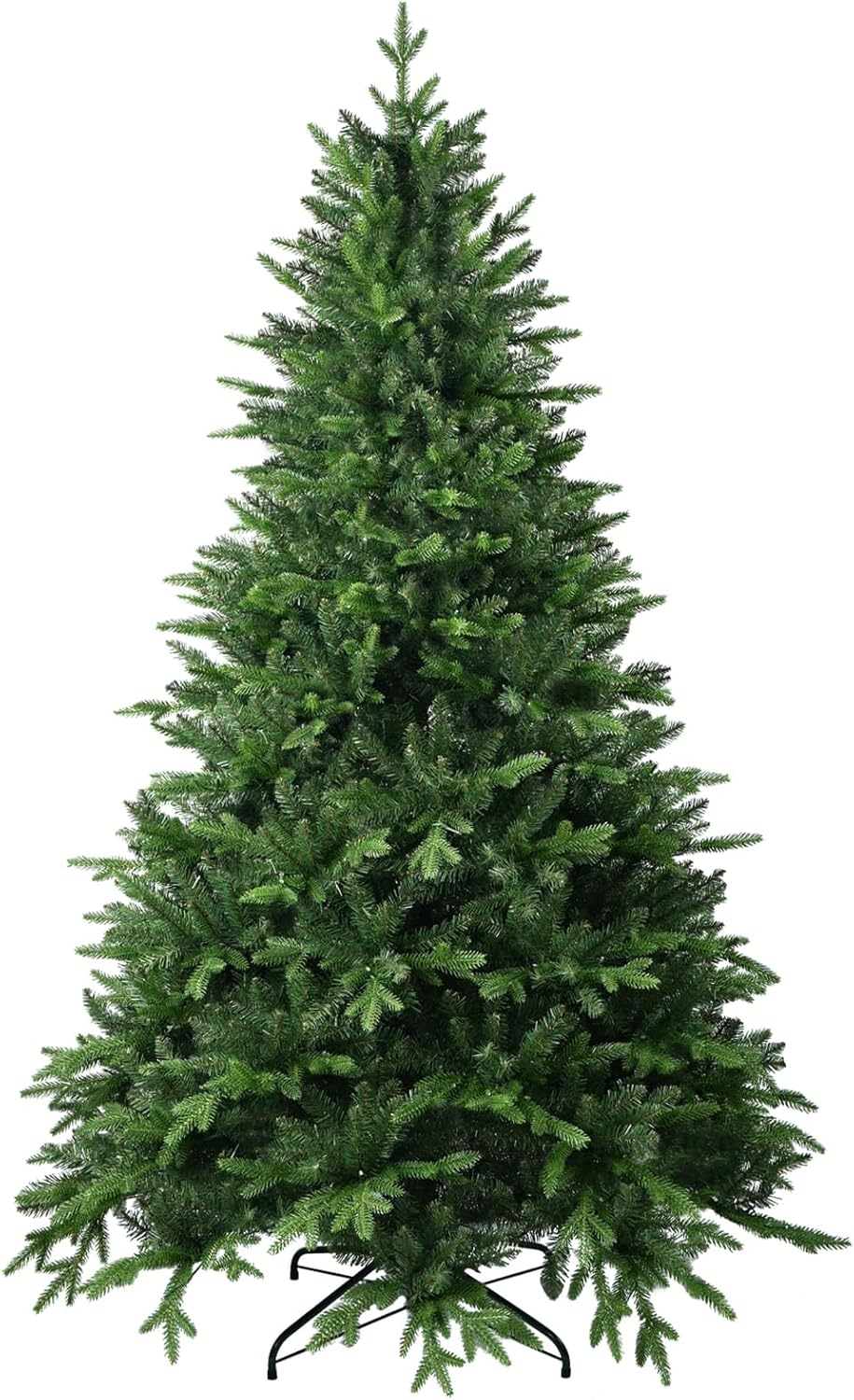 7.5 FT Artificial Christmas Tree with 2239 PE&PVC Mixed Branch Tips, Unlit Hinged Premium Spruce