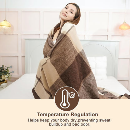YOUR MOON 100% Pure Wool King Size, Australian Organic Natural Wool Blankets, Hypoallergenic
