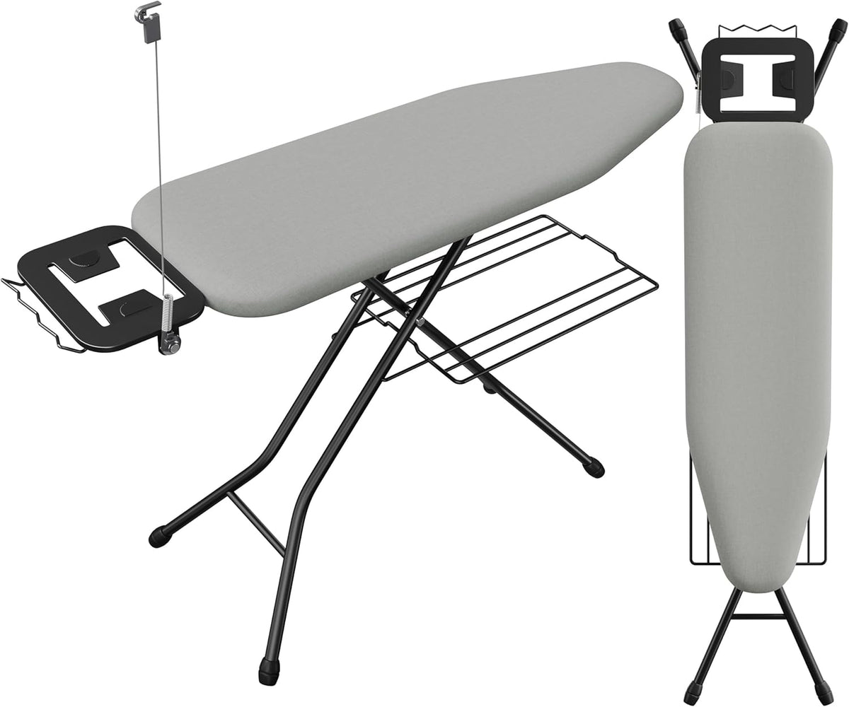 Yaheetech Ironing Board, Compact Iron Board with Cord Holder, Steam Iron Rest and Bottom Storage