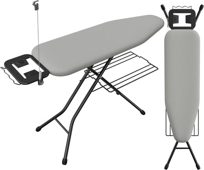 Yaheetech Ironing Board, Compact Iron Board with Cord Holder, Steam Iron Rest and Bottom Storage