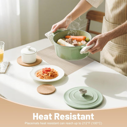 Placemats Set of 12，Non-Slip PVC Weave Table Mats Easy to Clean，Heat Resistant Place Mats for