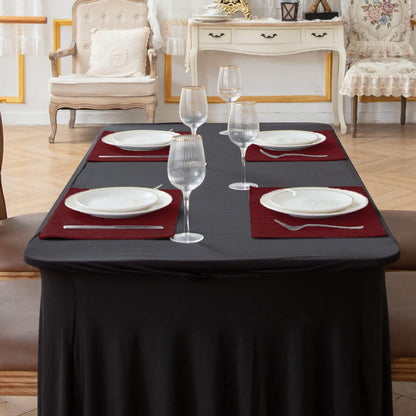 Cloth Placemats Set of 8, Linen Type Fabric Placemats Machine Washable Heat Resistant Placemats