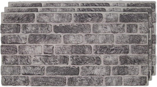 IZODEKOR 3D Wall Panels Brick Effect - Cladding, Stone Look, Styrofoam Facing for Living Room