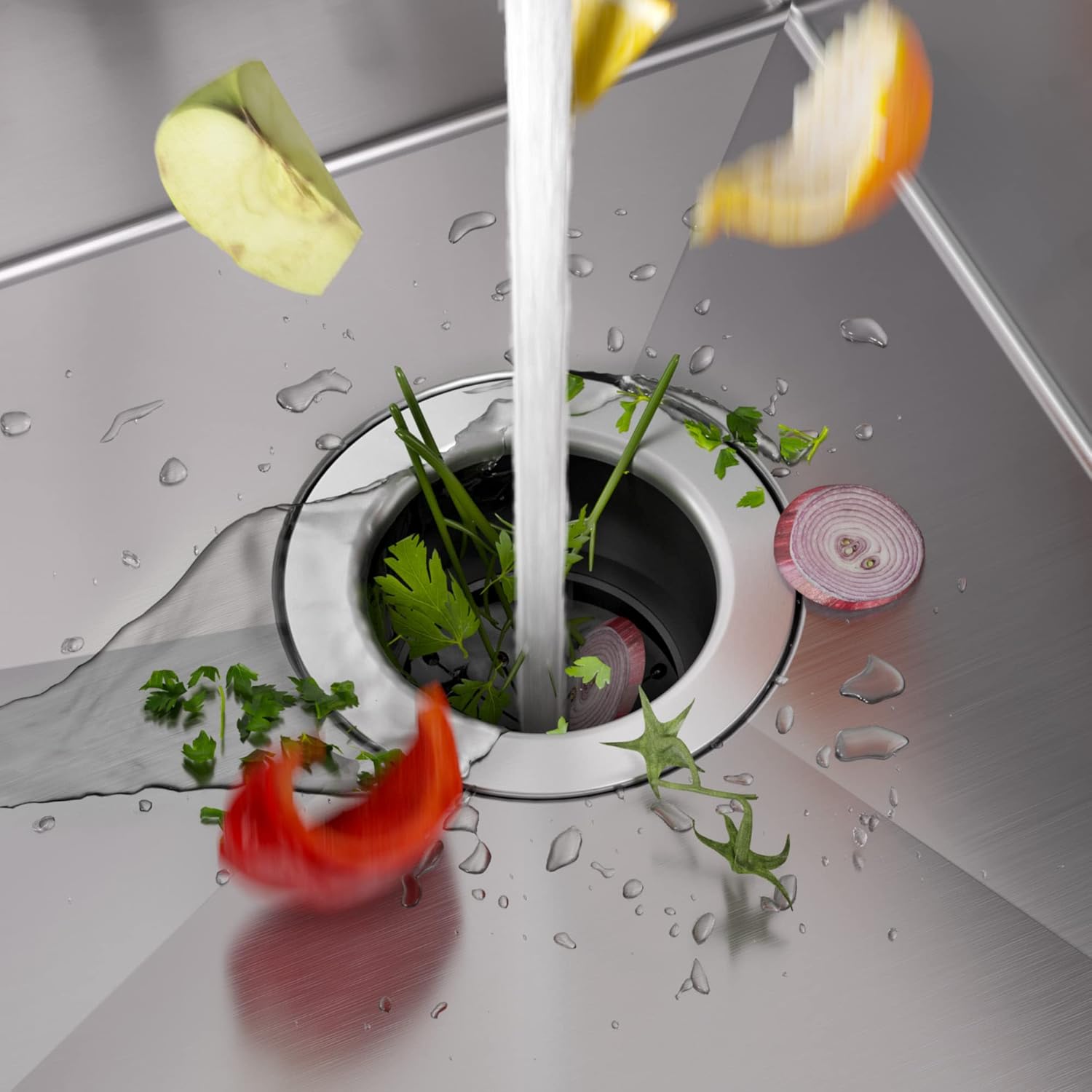 KRAUS WasteGuard 1 HP Ultra-Quiet Garbage Disposal with Quick Connect, Kitchen Sink Drain Cover
