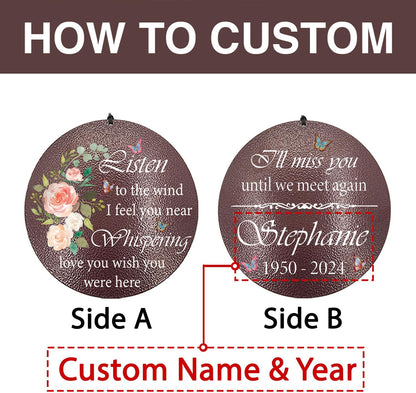 ASTARIN 36" Large Deep Tone Personalized Sympathy Wind Chimes, Memorial Wind Chime for Loss of