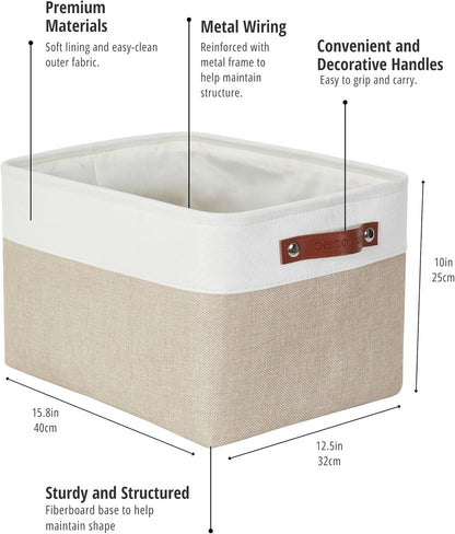 DECOMOMO Storage Baskets for Shelves - Fabric Closet Organizers and Storage Bins, Perfect Baskets