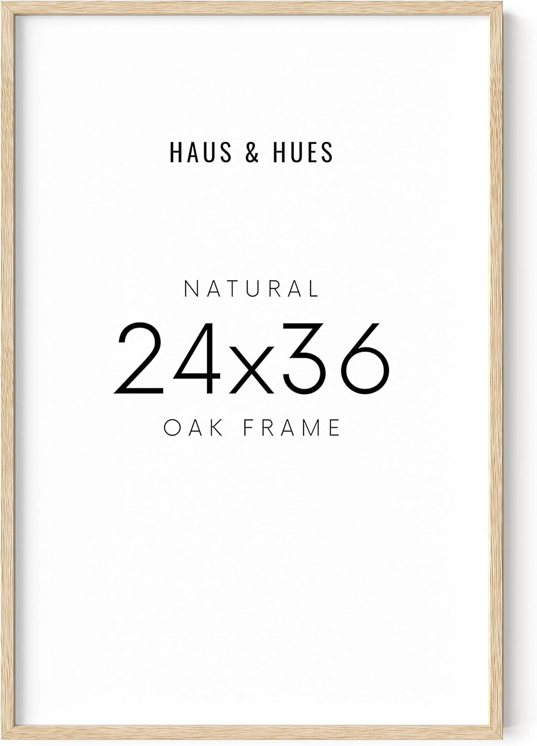 HAUS AND HUES 24''x36'' Beige Oak Wood Frames Set of 1 - 24x36 Natural for Posters, Frame Wood
