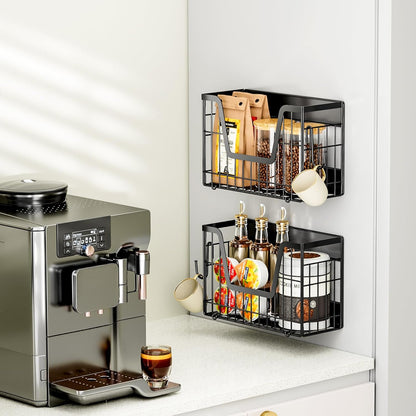2 Set Magnetic Shelf for Fridge, Potato & Onion Storage Bins, Magnetic Fruit Basket for