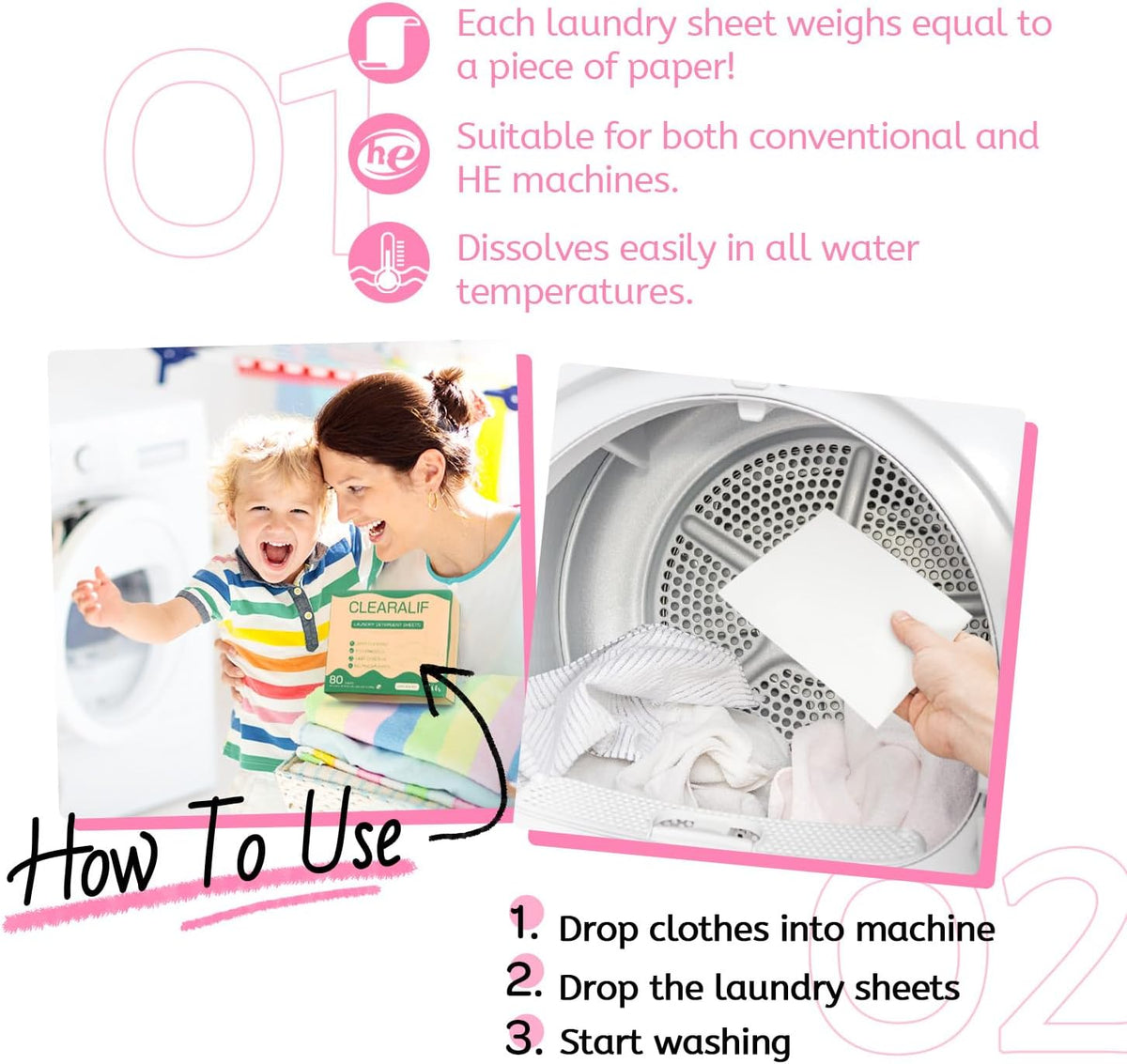 Laundry Detergent Sheets Up to 160 Loads, Fresh Flower - Great For Travel,Apartments