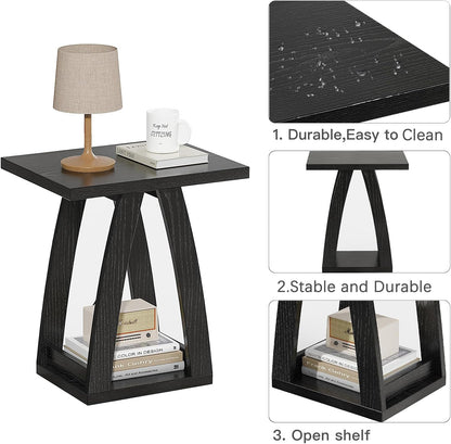 End Tables Living Room, Side Table Beside Sofa, Nightstand for Bedroom, Couch Side Table with