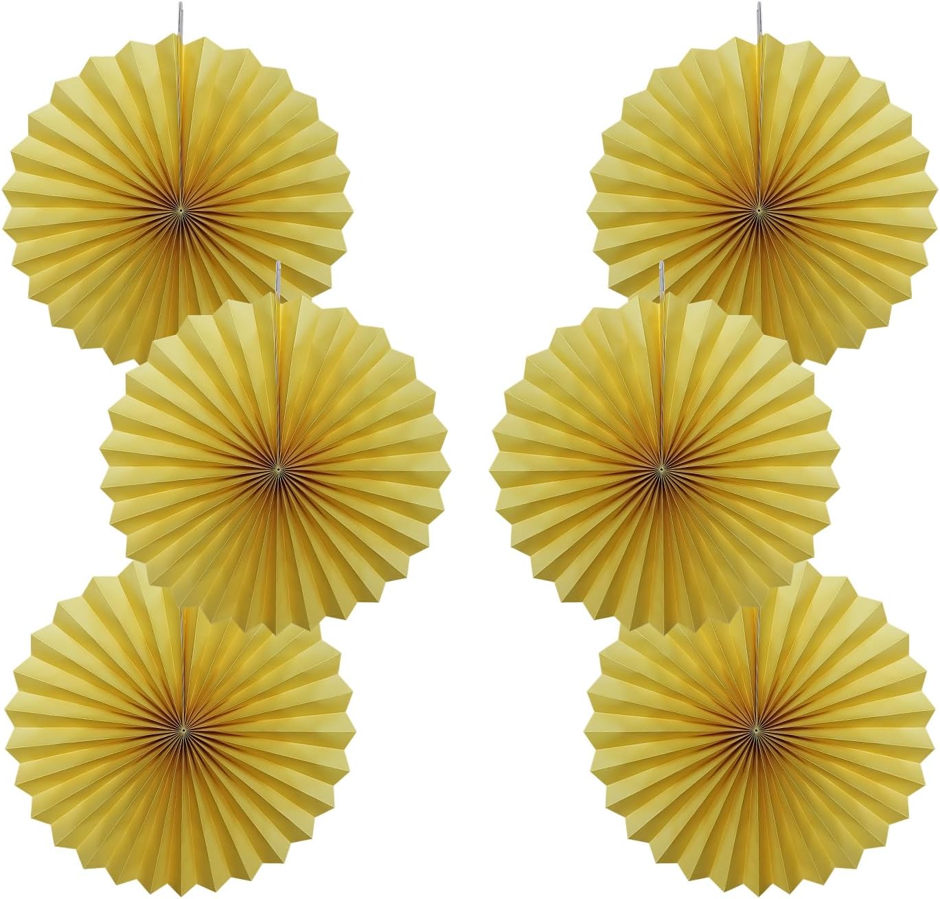 Yellow Birthday Decorations,DIY Yellow Paper Fans Hanging Decoration ,Party Supplies Party Fans