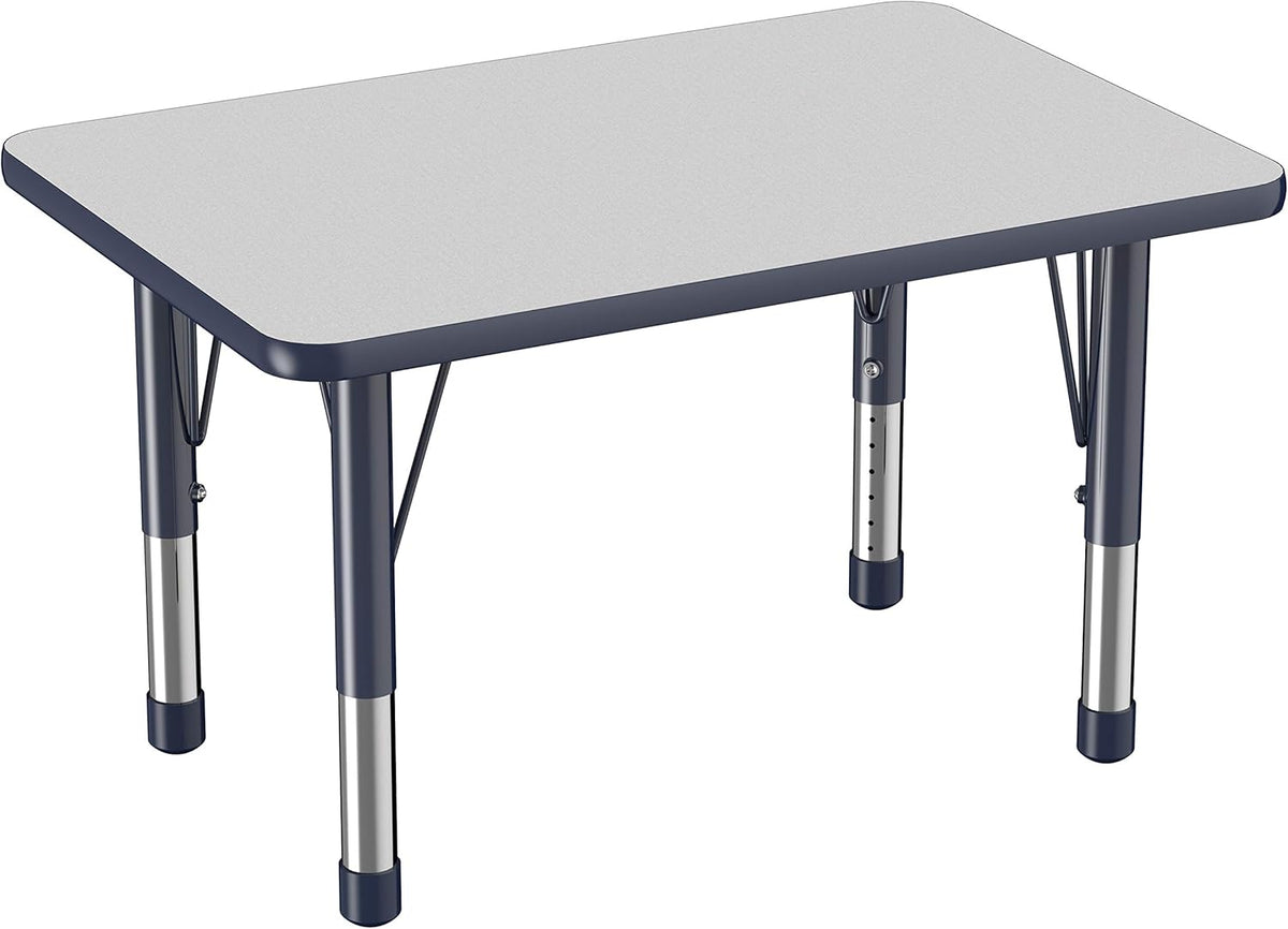 FDP Rectangle Activity School and Classroom Kids Table (24 x 36 inch), Chunky Toddler Leg