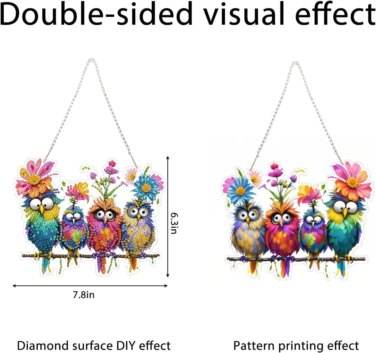 Diamond Art Kit for Adult, 5D Diamond Art Painting Window Pendants Home Garden Wall Hanging Kits