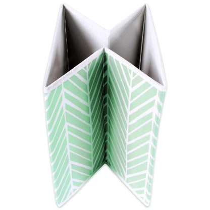 DII Non Woven Storage Collection Polyester Herringbone Bin, Small Set of 2, Mint, 2 Piece