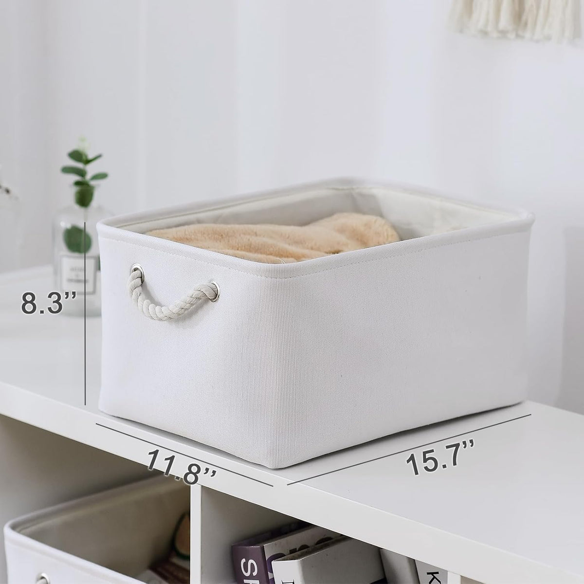 TheWarmHome Storage Basket for Gifts Empty - Large 3 Pack 15.7x11.8x8.2 inch Storage Basket for