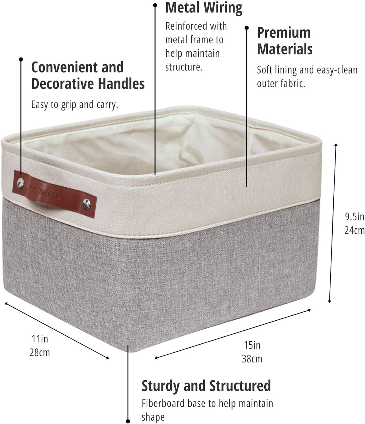 DECOMOMO Storage Baskets for Shelves - Fabric Closet Organizers and Storage Bins, Perfect Baskets
