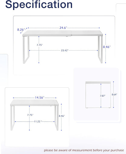 Nxconsu Cabinet Shelf Expandable Organizer Riser Rack for Kitchen Pantry Cupboard Under Sink