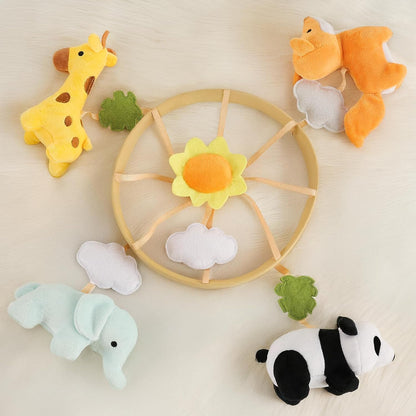 Animals Crib Mobile - Safari Baby Mobile for Crib with 12 Lullabies for Boys & Girls, Musical Baby
