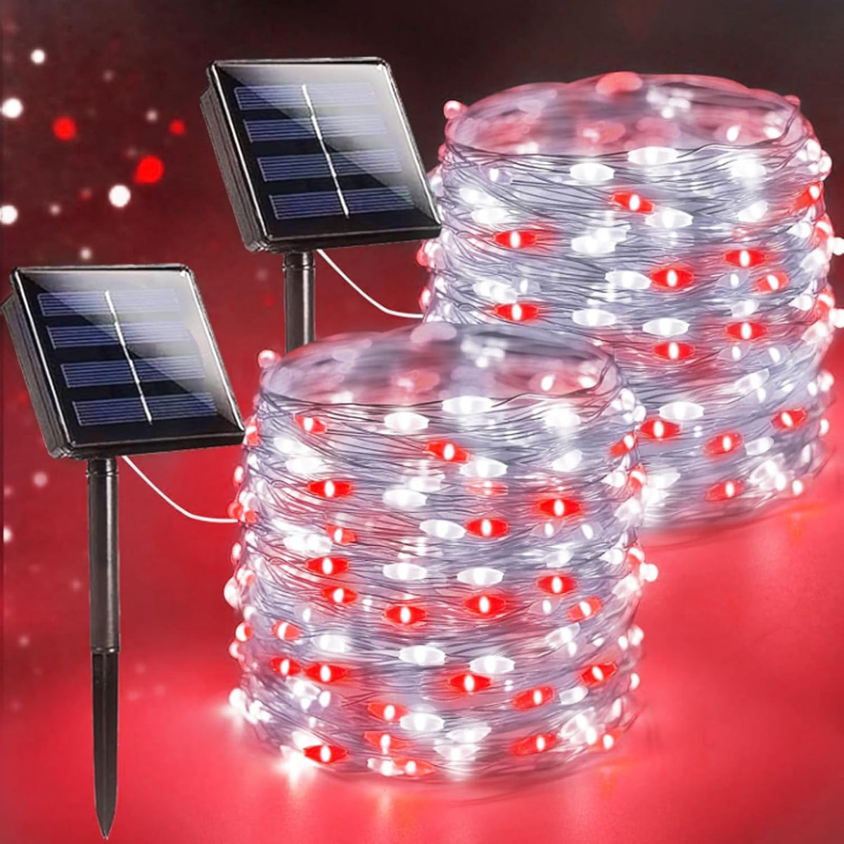 Extra-Long 144FT Solar String Lights for Outside, 2 Pack 400LED Solar Fairy Lights Outdoor