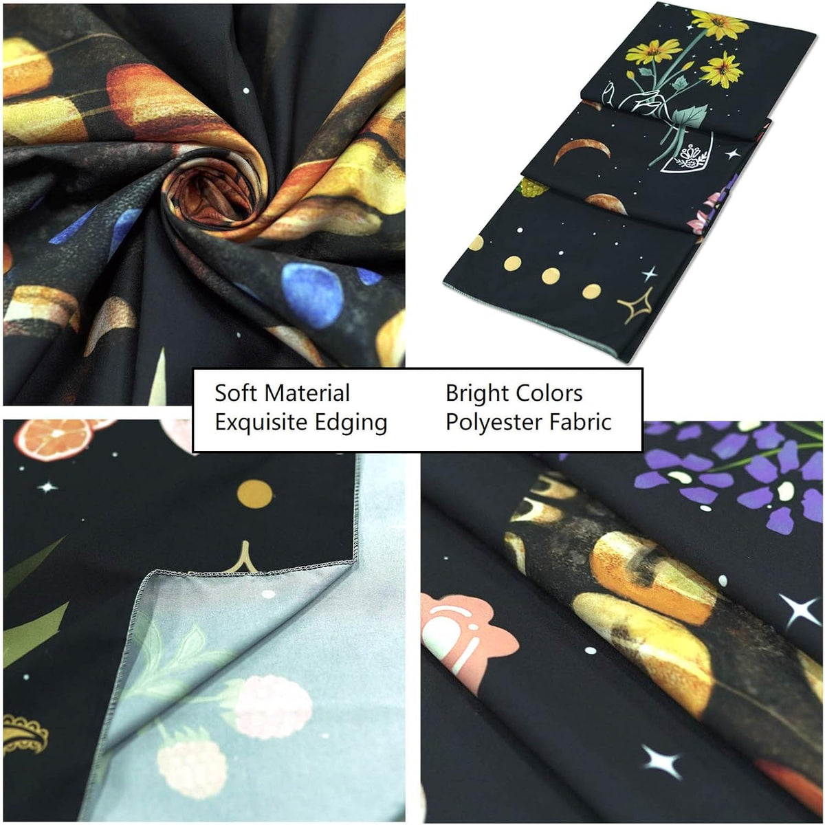 Aipon Yellow Butterfly Moon Flower Tapestry Botanical Floral Plant Boho Tapestry for Bedroom