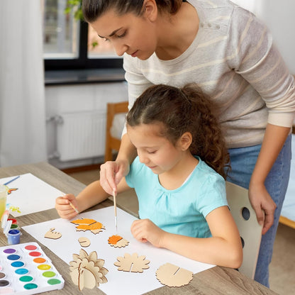 COCHIE DIY 3D Turkey Thanksgiving Wood Crafts to Paint for Kids Adults, Paintable Unfinished Wooden