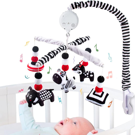 teytoy My First Baby Crib Mobile, Black and White Baby Mobile for Crib, High Contrast Mobile Toy