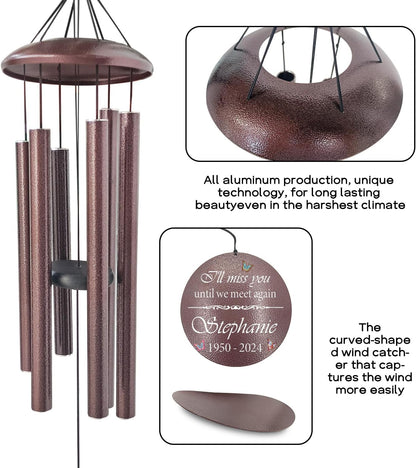 ASTARIN 36" Large Deep Tone Personalized Sympathy Wind Chimes, Memorial Wind Chime for Loss of