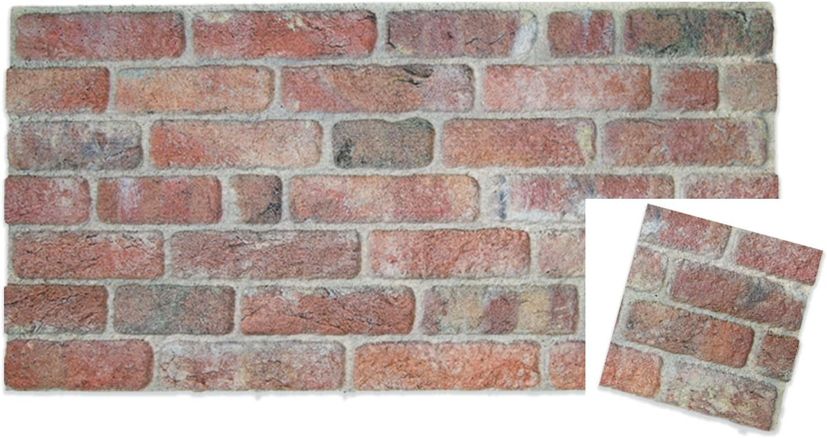 IZODEKOR 3D Wall Panels Brick Effect - Cladding, Stone Look, Styrofoam Facing for Living Room