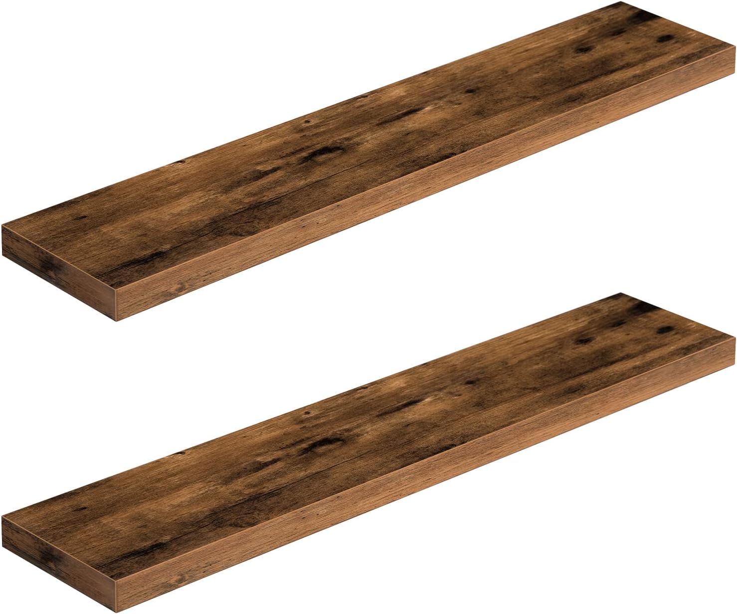 HOOBRO Floating Shelves for Wall, Wall Mounted Shelf Set of 2, 39.4" Hanging Shelf with Invisible