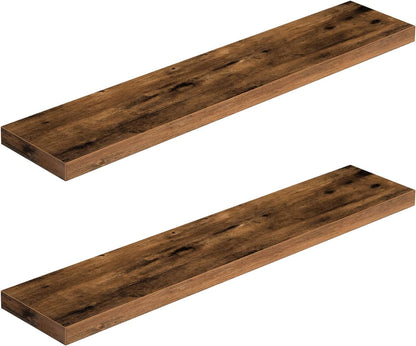 HOOBRO Floating Shelves for Wall, Wall Mounted Shelf Set of 2, 39.4" Hanging Shelf with Invisible