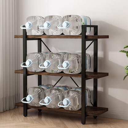 3 Tier Bookshelf Modern Rustic Open Bookshelf Office Solid Wood Bookcase and Book Shelves Wood and
