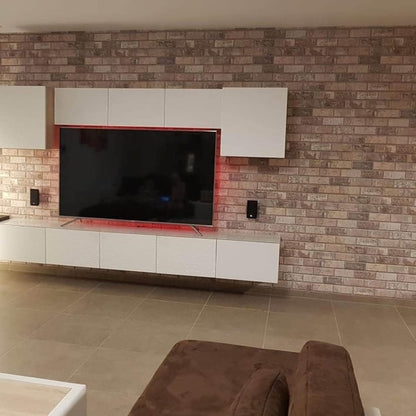 Dundee Deco 3D Wall Panels Faux Brick - Cladding Red Brown Grey Stone Look Wall Paneling