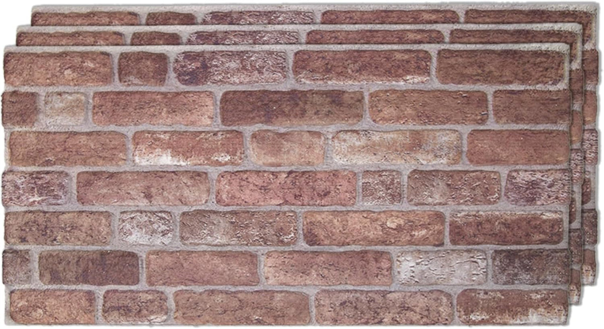 IZODEKOR 3D Wall Panels Brick Effect - Cladding, Stone Look, Styrofoam Facing for Living Room