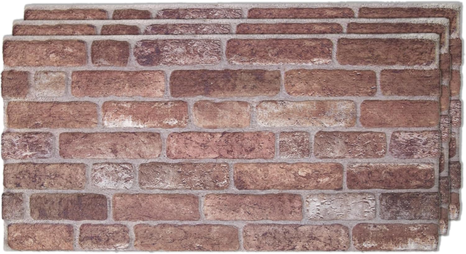 IZODEKOR 3D Wall Panels Brick Effect - Cladding, Stone Look, Styrofoam Facing for Living Room