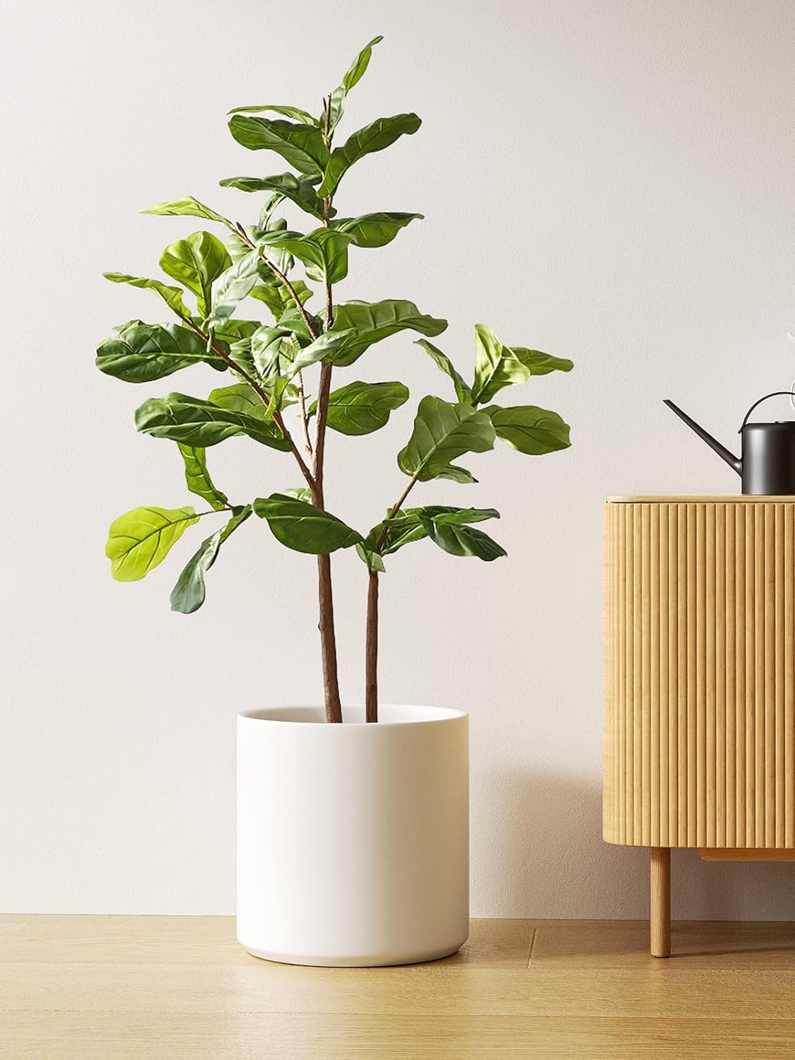 LE TAUCI 12 Inch Pot for Plants, Ceramic Large Planter for Indoor Plants, Mid-Century Modern Flower