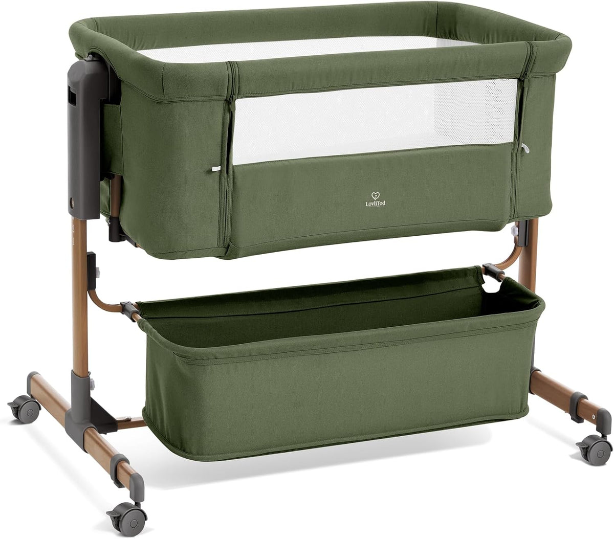 3 in 1 Baby Bassinet, Rocking Bassinet, Bedside Bassinet, 6-Height Adjustable, Bassinet Bedside