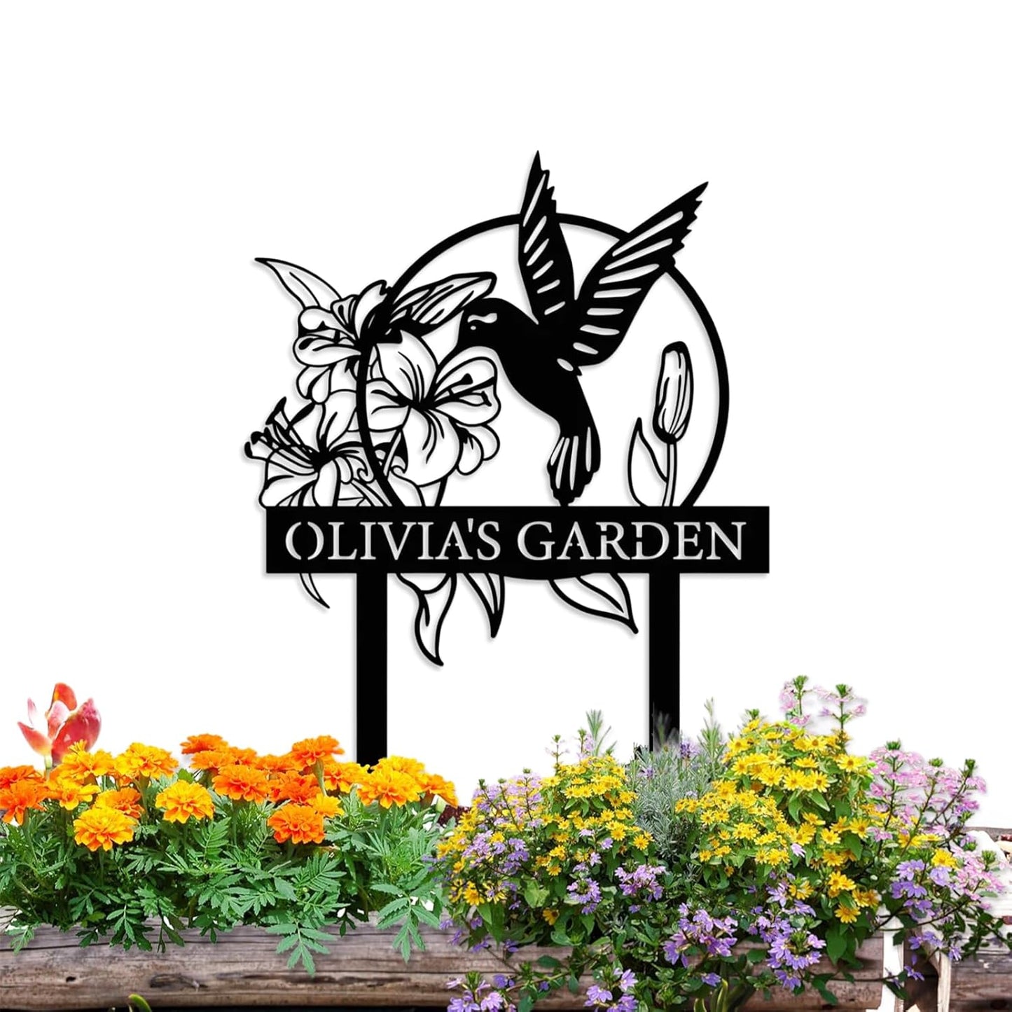 Personalized Garden Signs | Garden Stake Metal Sign | Custom Garden Sign | Customized Bird Garden