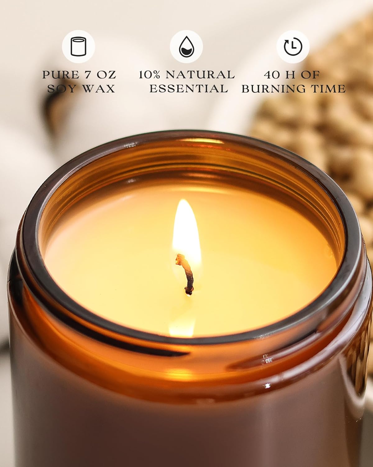 AOOVOO Candle Set - 4PC Scented Candles, 28 oz Soy Candles, Soy Candle for Home Scented