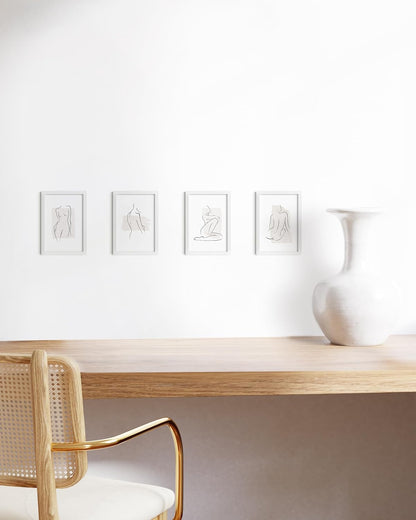 HAUS AND HUES 4x6 White Metal Picture Frames - White 4X6 Photo Frames - Features Premium Aluminum
