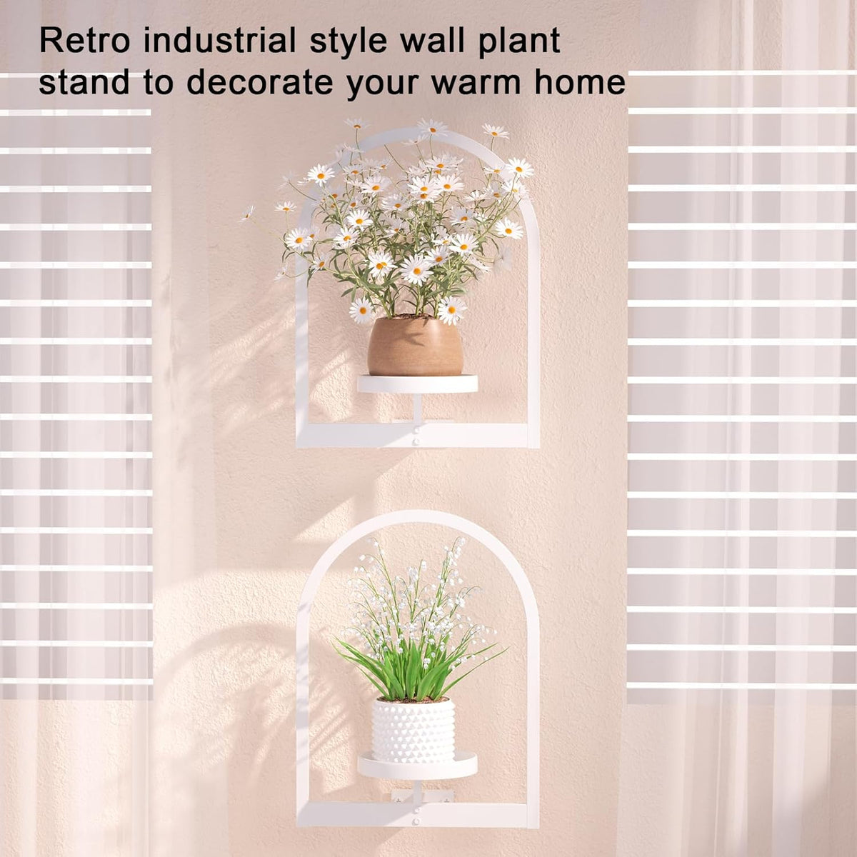 Wall Plant Holder, Wall Planter for Indoor Plants, Window Plant shelves for Multiple Plants Indoor