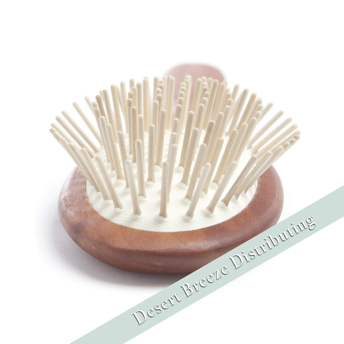 Desert Breeze Natural Wood Bristle Hair Brush, Gentle Scalp Massage, Pear Wood Handle, Made in