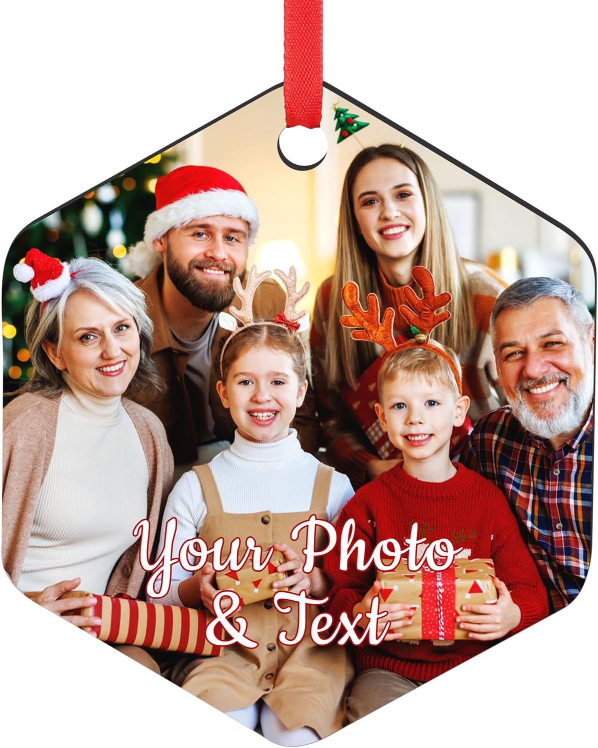 Personalized Christmas Ornaments 2025 Wood Custom Picture Text Hanging Ornament Customized