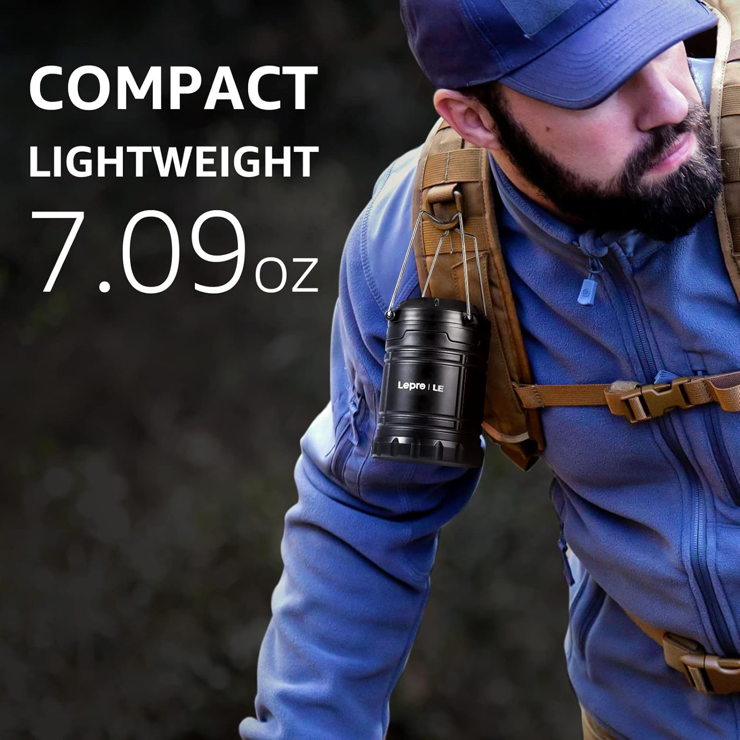 Lepro LED Camping Lanterns Battery Powered, Collapsible, IPX4 Water Resistant, Outdoor Portable